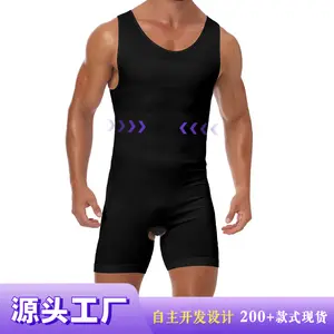 One-piece Body Shaper Men's Tummy Control Lifting Abdominal Control Sports Bodysuit
