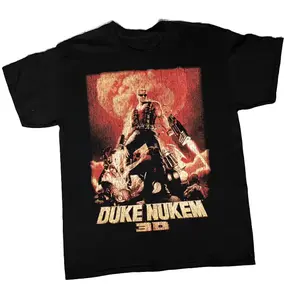 Duke Nukem 3D T-Shirt, Unisex Vintage Graphic Tee, Casual Merch for Men & Women, Gothic Grunge Y2K Style, Amity Affliction Outfits