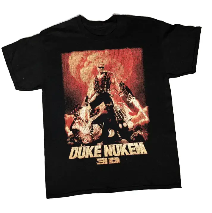 Duke Nukem 3D T-Shirt, Unisex Vintage Graphic Tee, Casual Merch for Men & Women, Gothic Grunge Y2K Style, Amity Affliction Outfits
