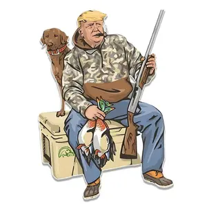 Trump Duck - Dog Hunting Sticker 2024, Hunting vinyl decal, Decals for Guns Laptop Water Bottles Books Motorcycles Cars, Waterproof Stickers