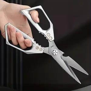 Kitchen Shears Heavy Duty - FallFreshness Stainless Steel Kitchen Scissors for Chicken Bones and Meat, Ultra Sharp Poultry Shears, Dishwasher Safe All Purpose Food Scissors, Professional Cooking Gift