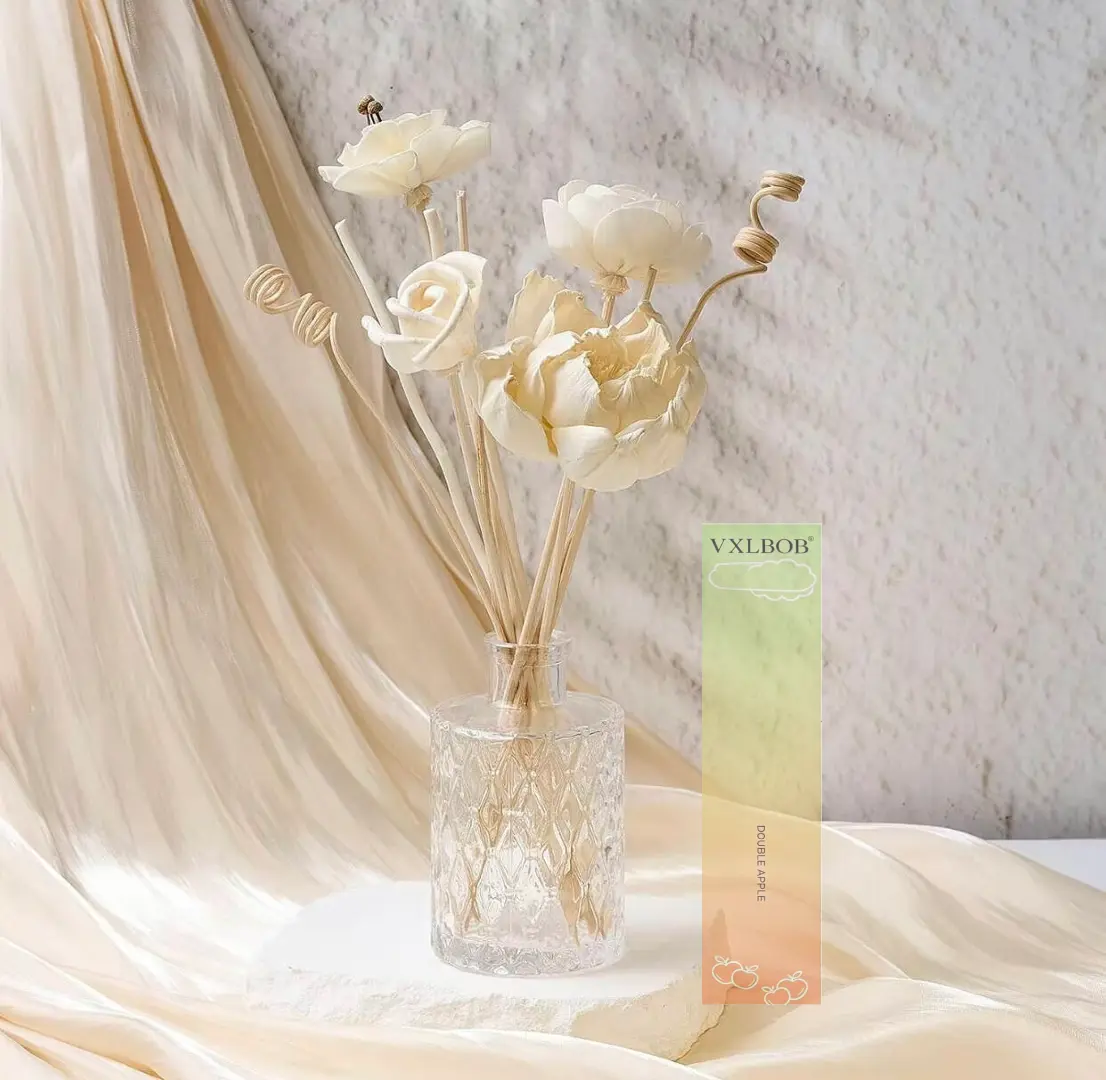 Premium Reed Diffuser - Home Fragrance Scented Oil Diffuser for Bedroom, Bathroom, Long-Lasting Odor-Eliminating Decorative Home Care Ornament