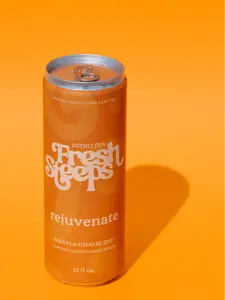 12-Pack of Fresh Steeps Rejuvenate Functional Nitro Tea 12oz Masala Chai Blend with 90mg of Caffeine