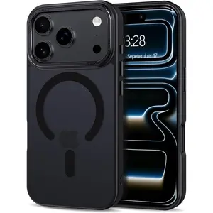 Cases for iPhone 17 Pro Max 16 15 14 13 12 Pro Max Plus Case Magnetic Phone Case Compatible with MagSafe, Soft TPU Bumper Hard Translucent Matte Back Slim Fit Shockproof Protective Cover for Men Women Girls - Blue