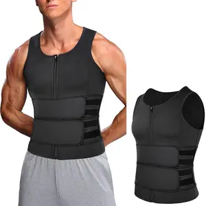 Men's Waist Trainer Vest Sauna Suit Shirt Gym & Exercise Compression Vest Workout Top Waist Cincher Body Shaper Tank Top