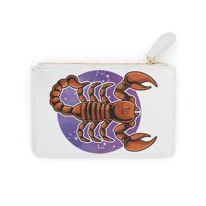 SCORPIO Mini Clutch Wallet - Zodiac Sign Purse - SCORPIO sign Clutch / SCORPIO Zodiac clutch Wallet, Birthday Purse