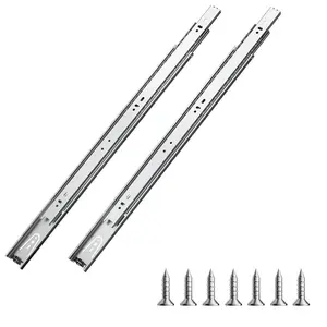 VEVOR Drawer Slides, 20 inch, 10 Pairs Full Extension Ball Bearing Cabinet Rails, 100 LB Load Capacity Heavy Duty Side Mount Dresser Drawer Slides, Drawer Track Runners for Kitchen DIY Replacement