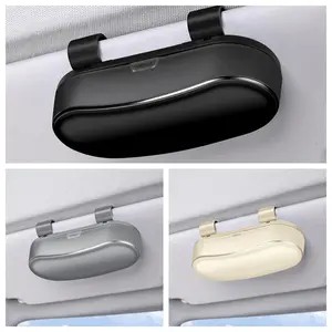 Car Eyeglass Case, Sun Visor Sunglasses Holder, Multi-Functional Car Creative Glasses Storage Box, Car Storage Organizers, Car Organization Supplies, No Damage Installation, Three Colors Available