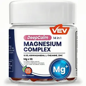 New Shop Deal! VEV Magnesium Complex 14-in-1 Gummies – 90 Count (Pack of 1) – with D3, Ashwagandha, L-theanine, Zinc – No Added Sugar Vegan Glycinate Gummies – Magnesium Complex for Women and Men