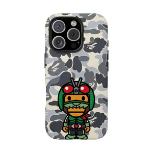 BBaby Milo x Bape Protective Camo Phone Case – Shock-Absorbing Impact Dispersion Tech, Soft Rubber Liner, Gloss UV Coated Hard Cover Compatible with iPhone 17-11 Pro Max