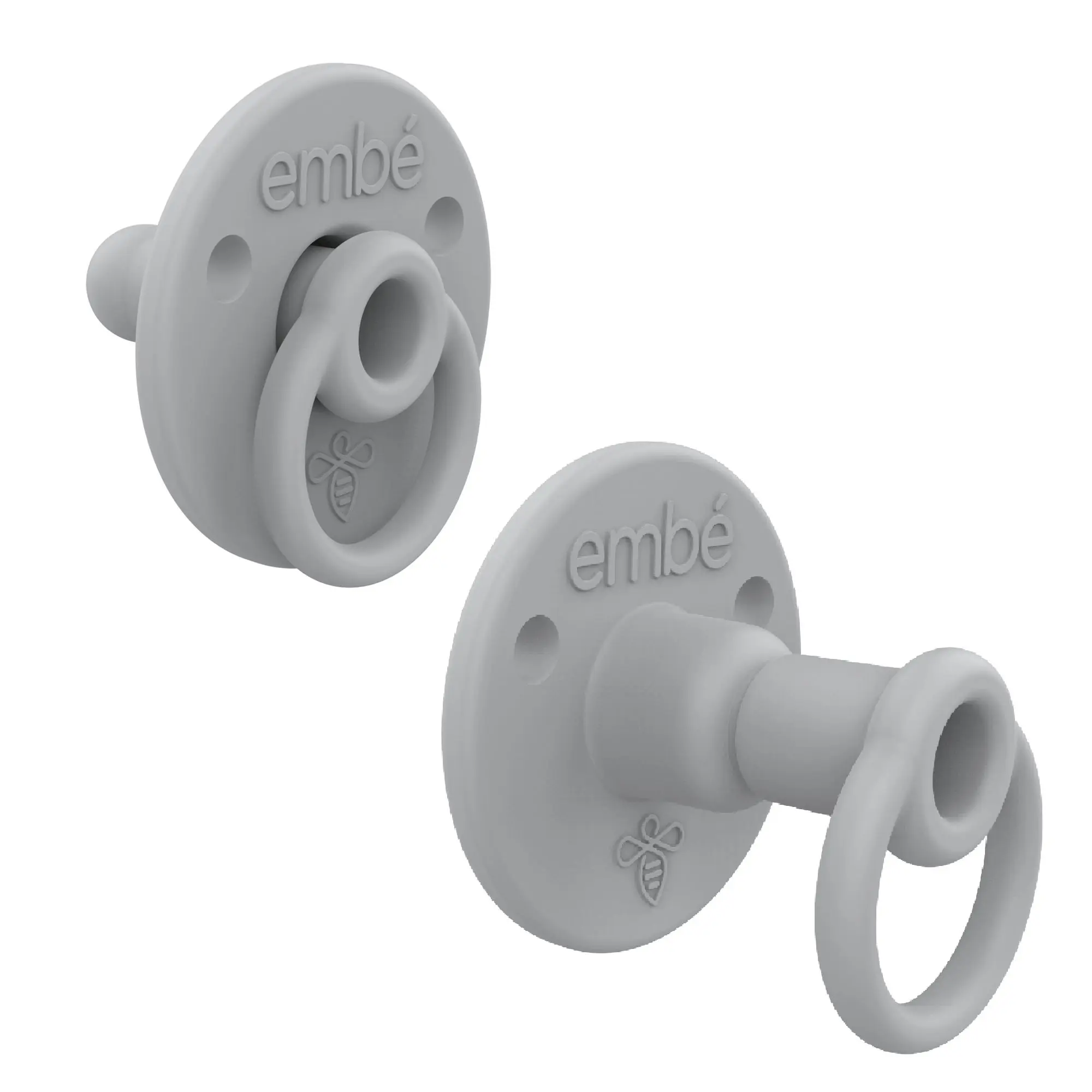 EMBE Binnie Stow-Away Retractable Pacifier - Medical Grade Silicone, Lead-Free, BPA-Free, Phthalate-Free, PVC-Free, Latex-Free, CPSIA Compliant, Easy to Clean - Made in USA