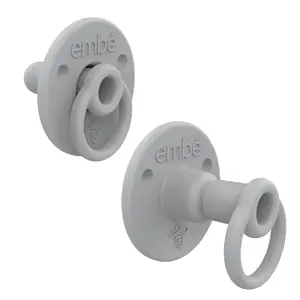 EMBE Binnie Stow-Away Retractable Pacifier - Medical Grade Silicone, Lead-Free, BPA-Free, Phthalate-Free, PVC-Free, Latex-Free, CPSIA Compliant, Easy to Clean - Made in USA