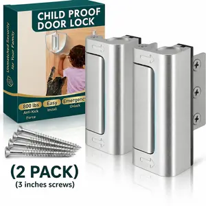 Door Reinforcement Lock Child Proof Design 800lbs Home Security Anti-Kick Security Lock For Safer Houses and Families