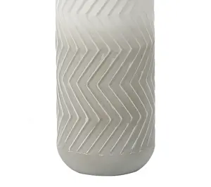 LuxenHome 2-Piece Gray and White Metal Bottle Vase Set