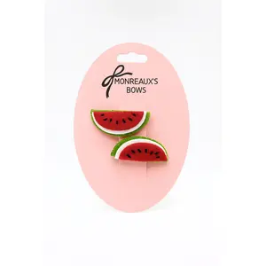 Sweet Slice Watermelon Hair Clip – Fun Summer Style Accessory (Pair)