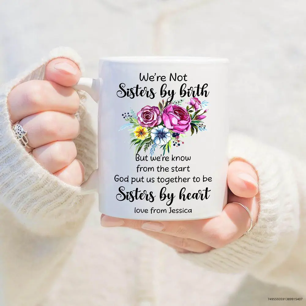 Personalized Name Gift Mug, Unbiological Sister Gifts, Sister Lover Gift Mugs, Custom Mug Gift For Women