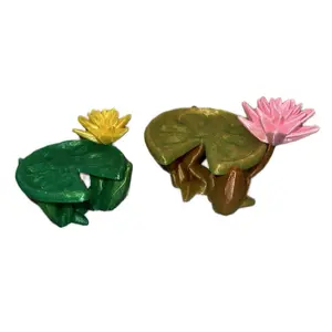 Lily Pad Stand With Lily Flower (small, medium, or large)