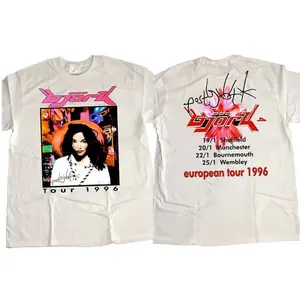 Bjork Post European Tour 1996 2 Sided T-Shirt, Gift For Him, Gift For Her, Gift For Fan