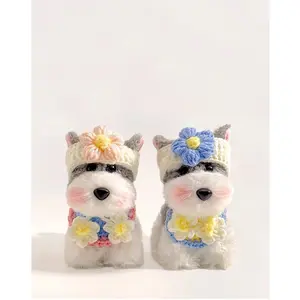 Cute Plush Schnauzer Puppy Bag Charm - Backpack Accessory, Keychain, Exquisite Home Decor Hanging Gift, Bag Charms
