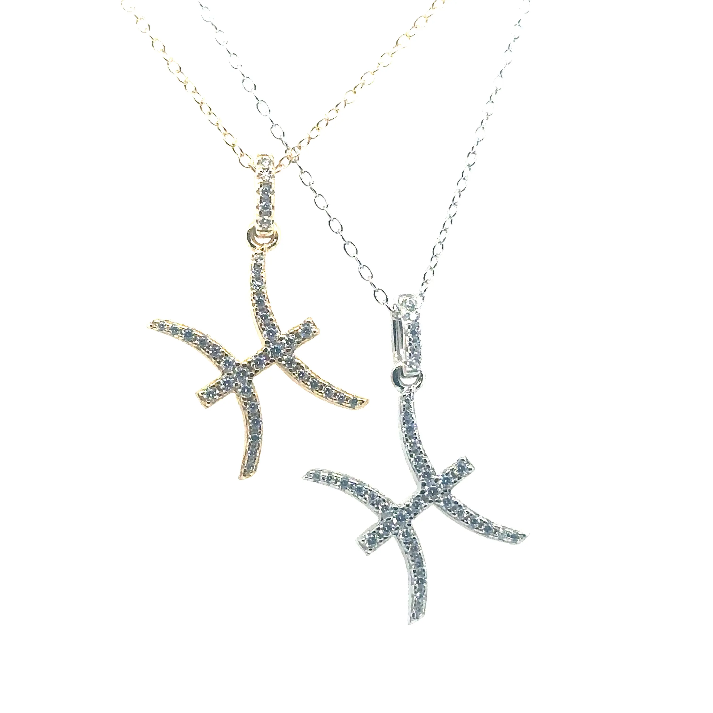 Sterling Silver Pisces Zodiac Necklace | 18"