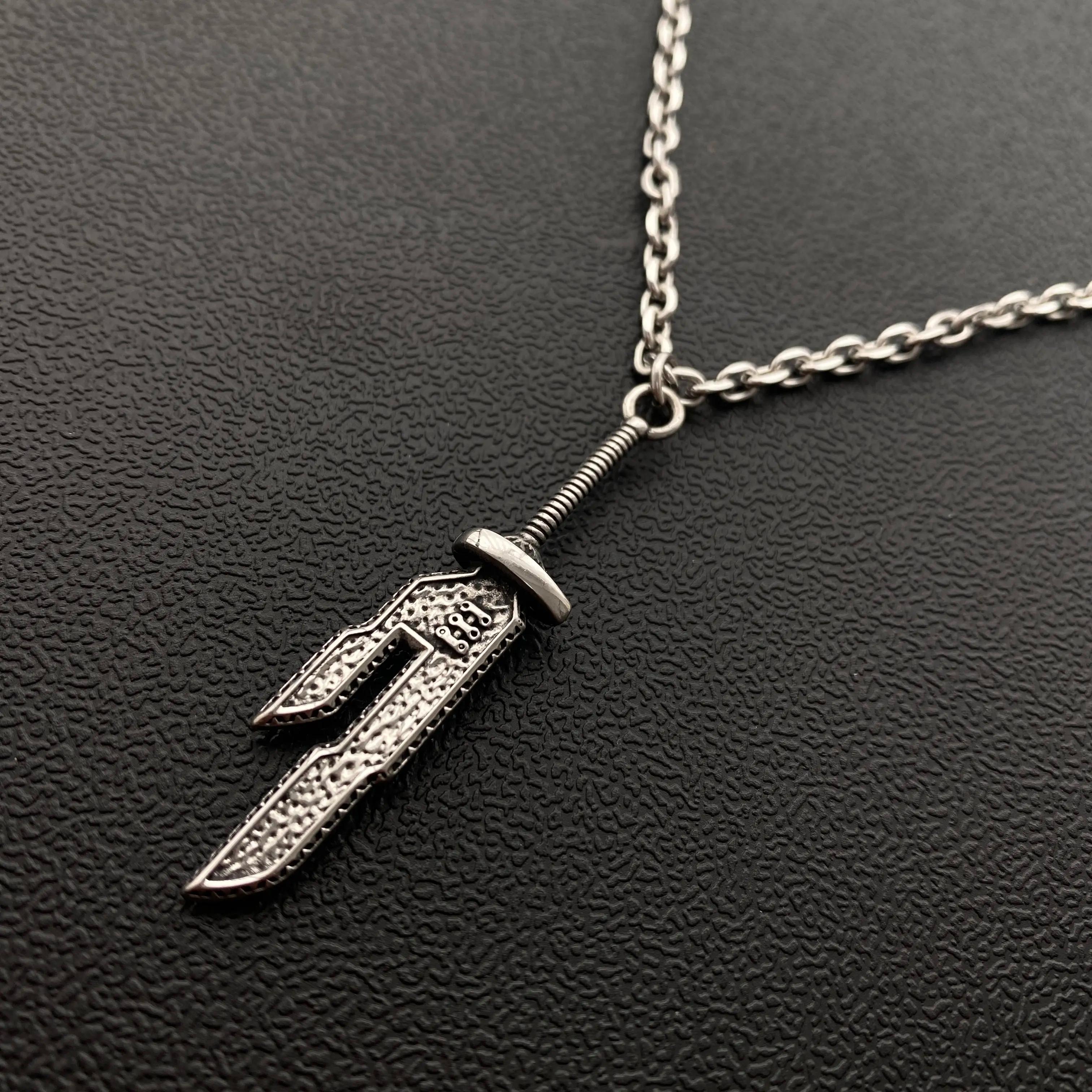 Mini Sword Pendant Necklace, Fantasy Dagger Chain Necklace, Cosplay Inspired Jewelry Accessory, Unisex Gift