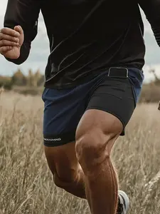 Men's Fashion Outdoor Casual Sports Quick-Dry Shorts, Elastic Fabric, Adjustable Waist, Inner Pocket Design, Multiple Colors Available