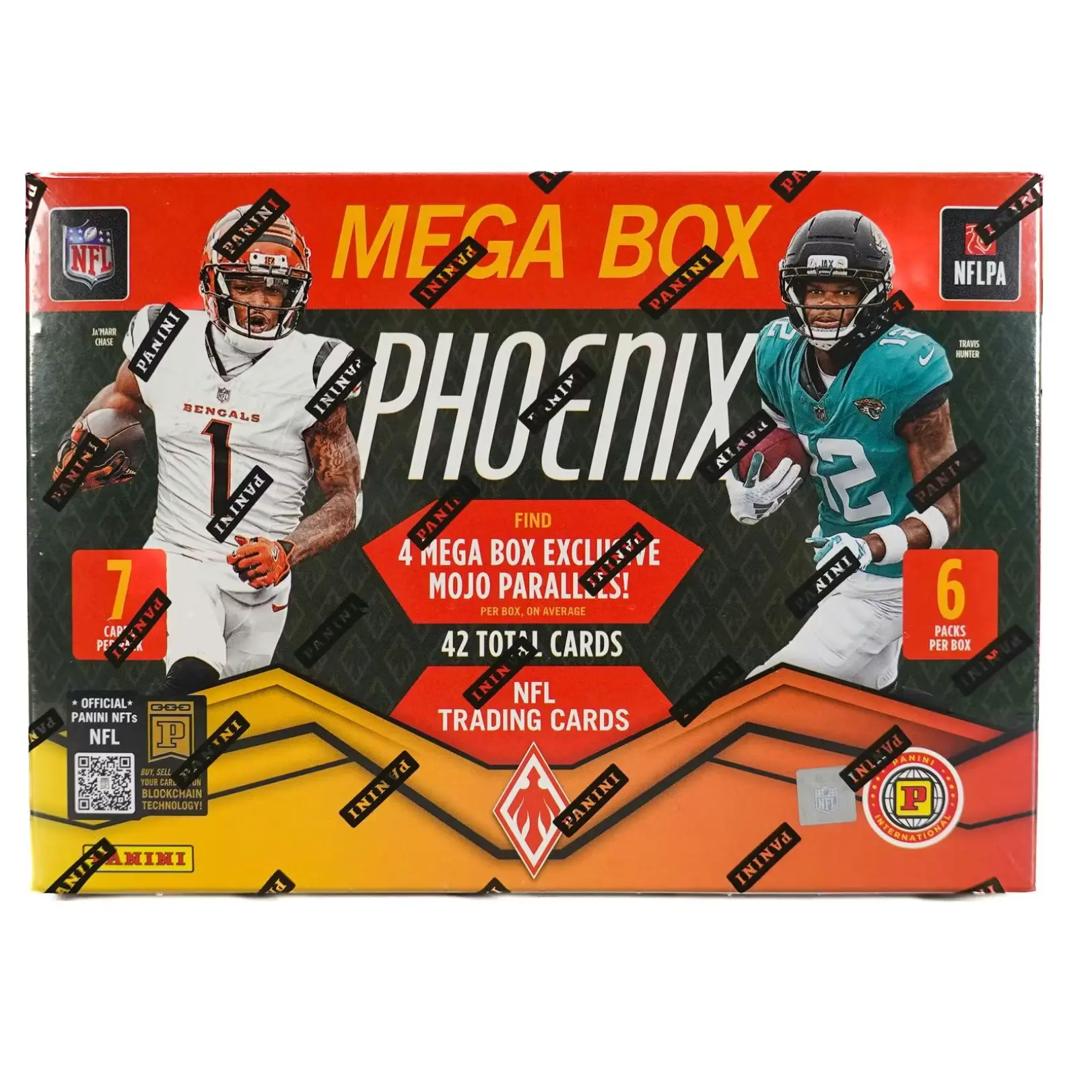 2025 Panini Phoenix Football Hobby International Mega Box (6 Packs Per Box, 7 Cards Per Pack)