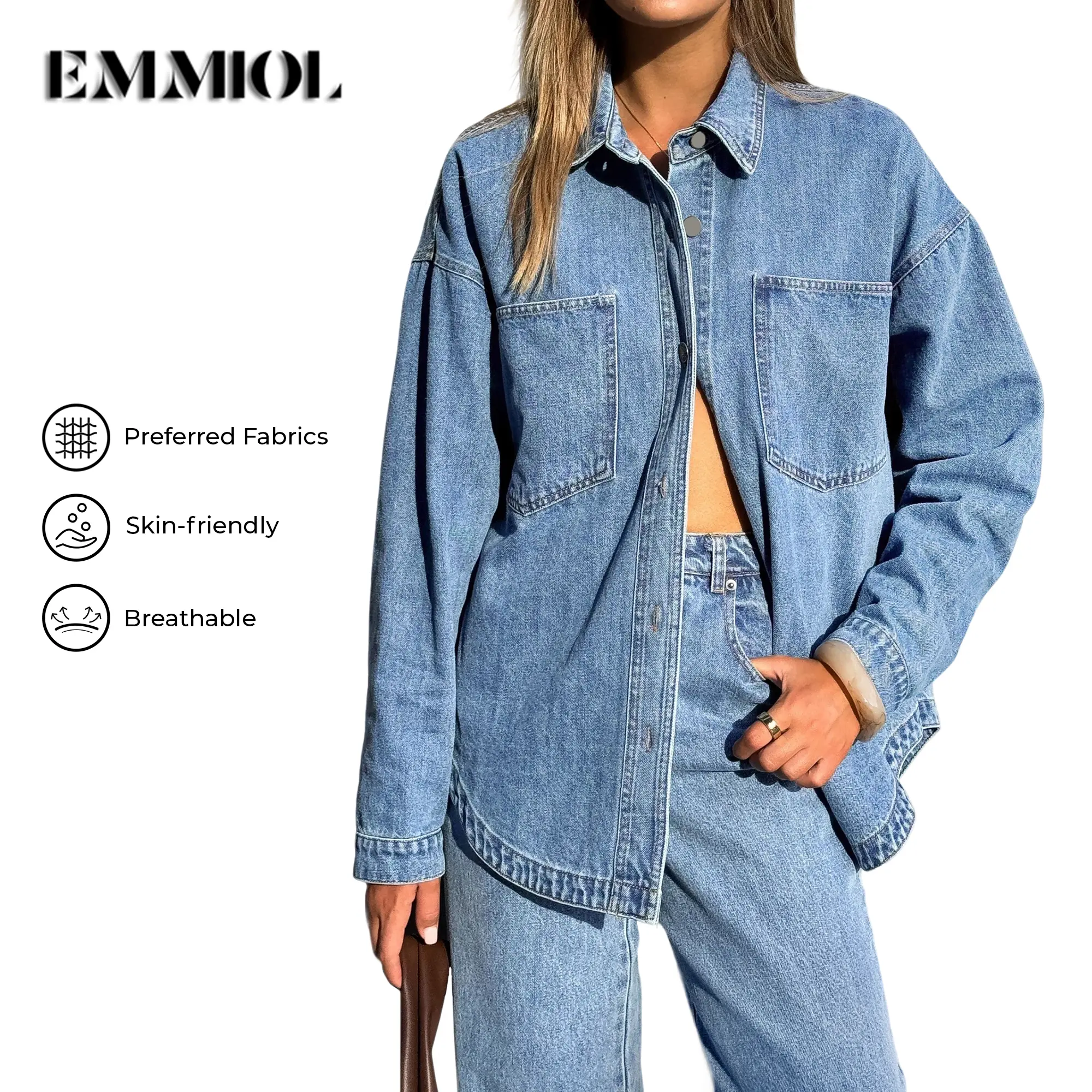 toteme denim overshirt - TikTok Shop