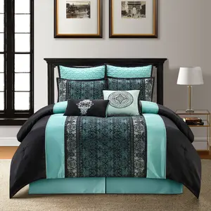 Arabesque Damask 8-Piece Comforter Set