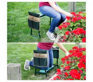 Pure Garden Kneeler 2-in-1 Foldable Kneeling Pad & Stool