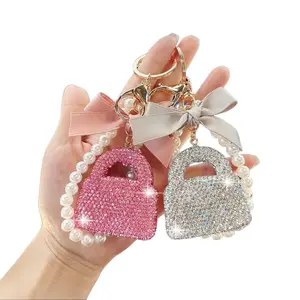 2026 Bow Rhinestone Bag Keychain – Cute Mini Handbag Charm Pendant for Women, Sparkly Crystal Purse Keychain, Fashion Bag Accessory, Perfect Holiday Gift & Daily Use