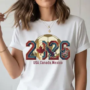 100% COTTONFootball 2026 Shirt |   USA Canada Mexico Soccer Fan Tee | Unisex Football Gift |   Global Tournament shirt ZPU