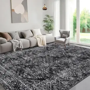 Washable Area Rug Rug for Living Room Modern Area Rug for Bedroom Indoor Geometric Rug Large Area Rug Soft Non Shedding Stain Resistant Carpet for Office Dining Room