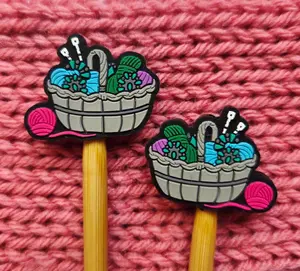 Yarn Knitting Basket Knit Stitch Stopper - Knitting Needle Point Protectors