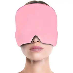Gel mask ice compress headgear physical cooling to relieve headache sleep soothing hot and cold compress migraine hot and cold compress cap