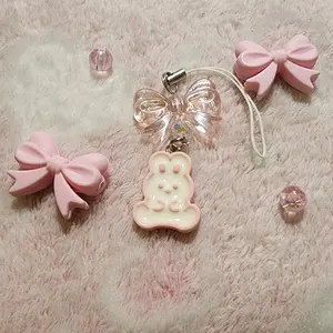 Bunny Bow Phone Charm for Smartphones and Cellphones