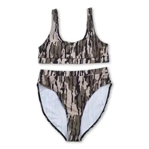 Camouflage Print 2 Piece Swimsuit