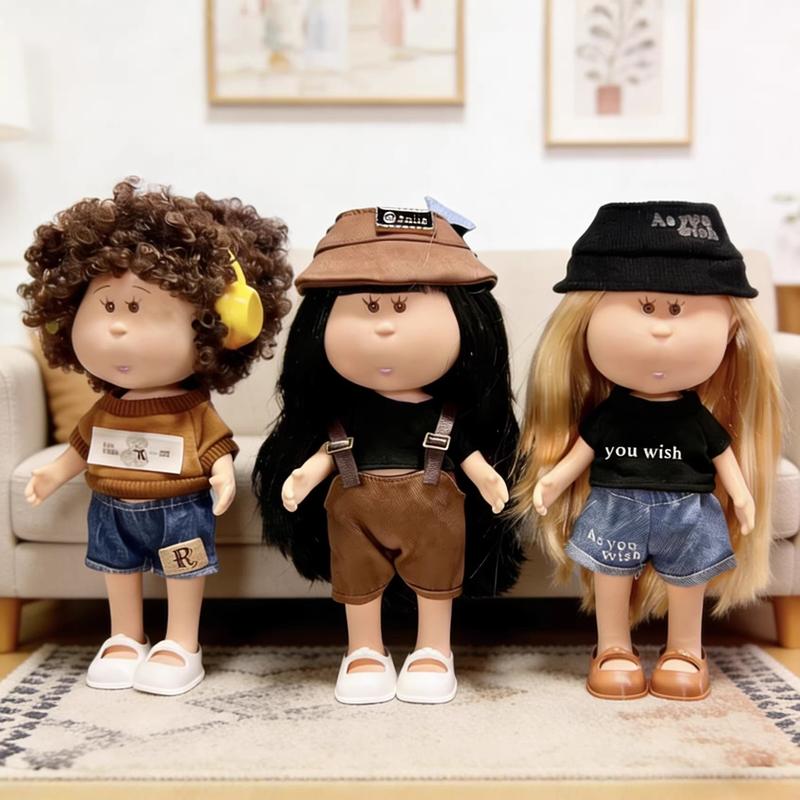 24cm Spanish Potato Doll Mia Toy Set, Bjd Dolls Soft Plastic Girl Toys, Perfect Gift for Kids, High-Quality Playthings