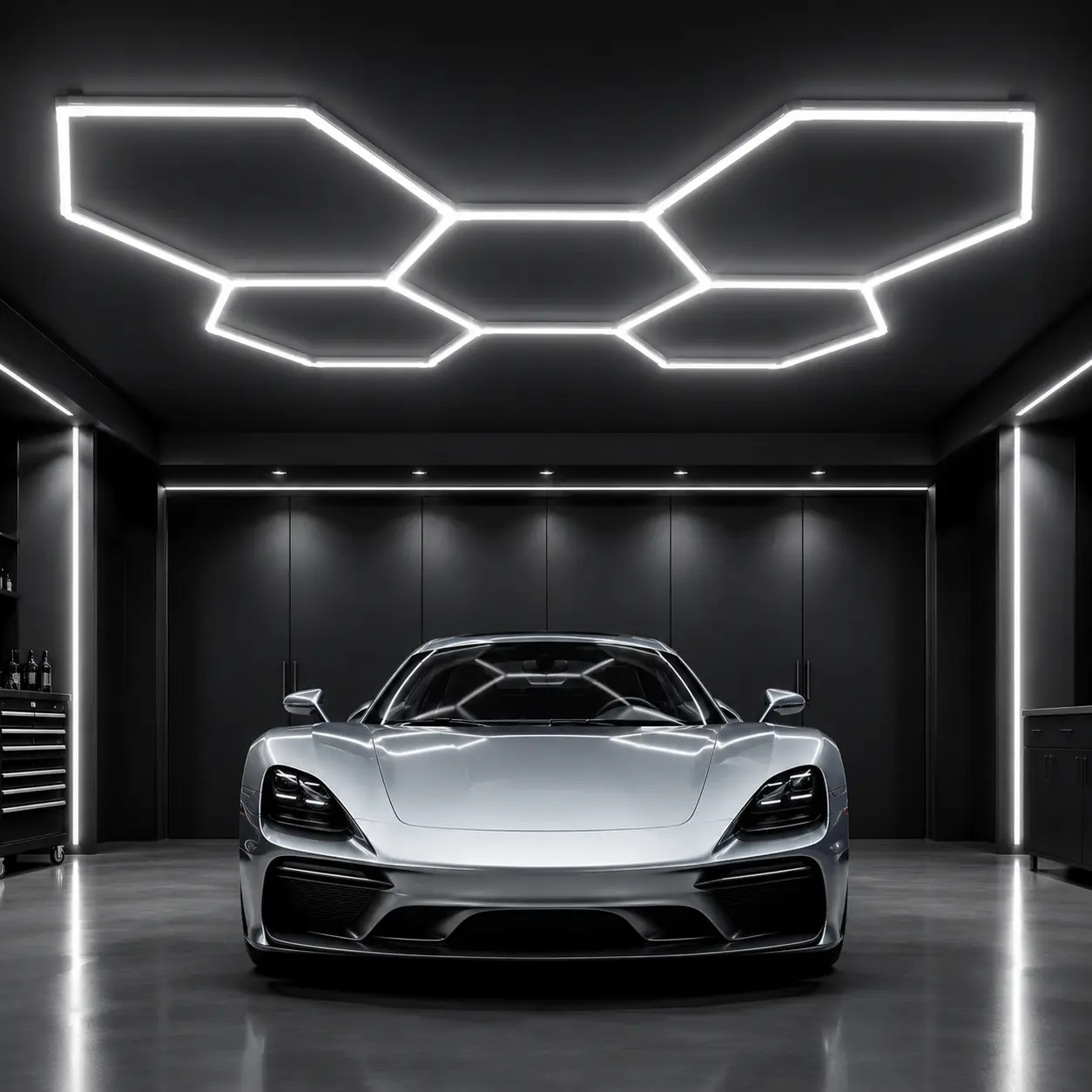 2026 New 25 Pack DIY Plug In Hexagonal Ceiling Lights, Honeycomb Ceiling Lights, Light Efficiency, Hexagonal Garage Lights are suitable for garages, supermarkets, shopping malls, car shows and basements, Lighting，Dealsforyoudays