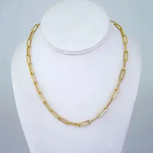 Paper Clip Necklace - Women's Accessory, Perfect for Everyday Use, Compact Design, Lightweight and Durable 6mm