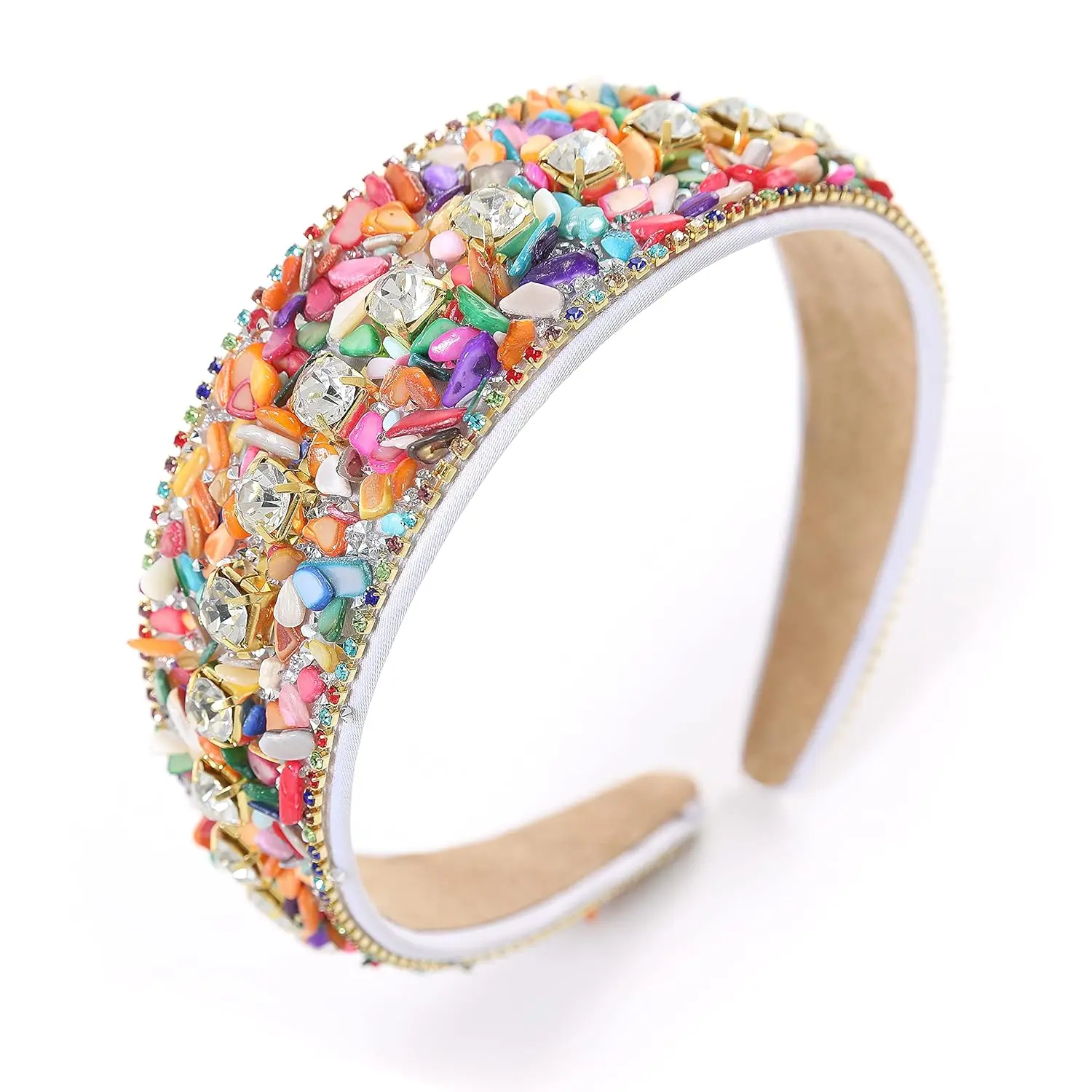 Chic Headbands for Women Girls, Sparkle Rhinestone Padded Wide Band, Handmade Craft with Soft Velvet Lining for Party & Wedding, Fashion Headband, Shining And Sparkle, Ideal Gift For Girls