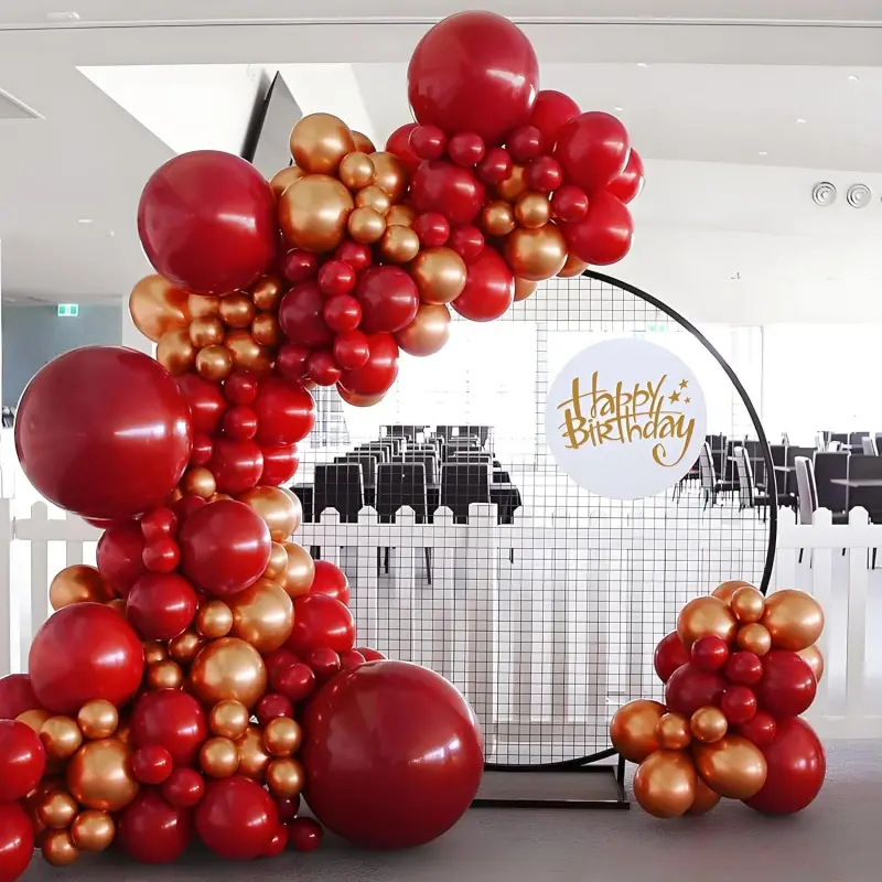 122pcs Dark Red Balloons Different Sizes, 18 12 10 5 inch Dark Red Balloon Arch Kit for Wedding Bridal Shower Birthday Party Decorations 122pcs Dark Red Balloons Different Sizes, 18 12 10 5 inch Dark Red Balloon Arch Kit for Wedding Bridal Shower Birthday Party Decorations