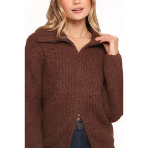 Miffy Zip Through Cardigan - Chocolate
