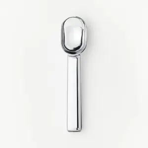 Ice Cream Scoop Silver by Figmint – Zinc Alloy, Dishwasher-Safe Kitchen Tool with Comfortable 5.05" Handle, 7.6" Length