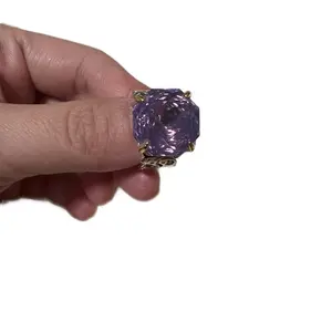 Natural Amethyst 925 Silver Adjustable Ring - Elegant Design for Versatile Use