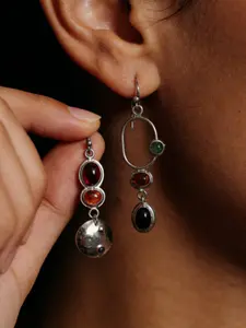 Vintage Colorful Asymmetric High Quality Earrings, Creative Geometric Handmade Jewelry, Perfect for Women, Unique Personalized Earings