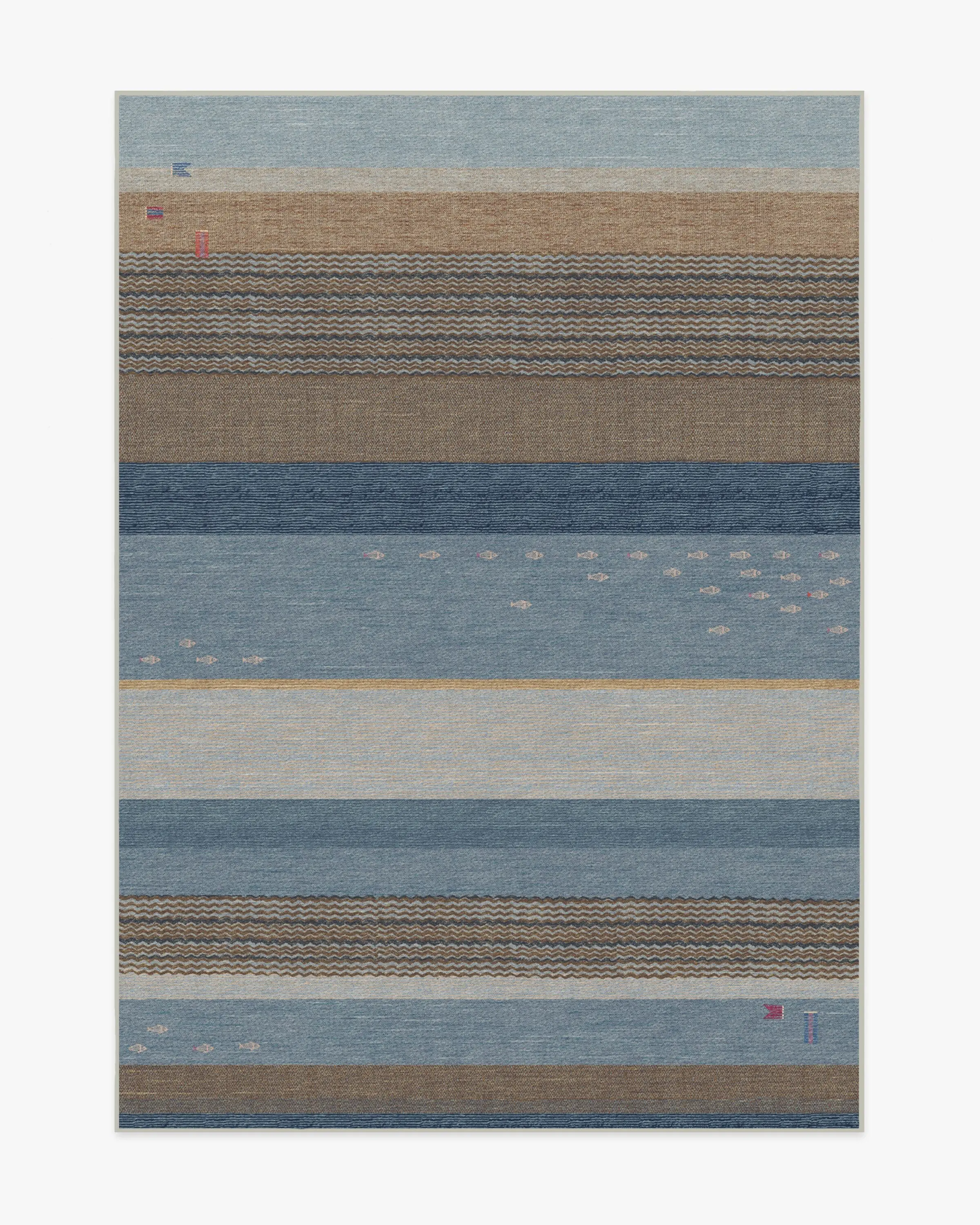 Dover Slate Blue & Natural Flatwoven Rug