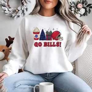 Buffalo Biills Christmas Crewneck Sweatshirt-Cozy Holiday Apparel for Bills Mafia