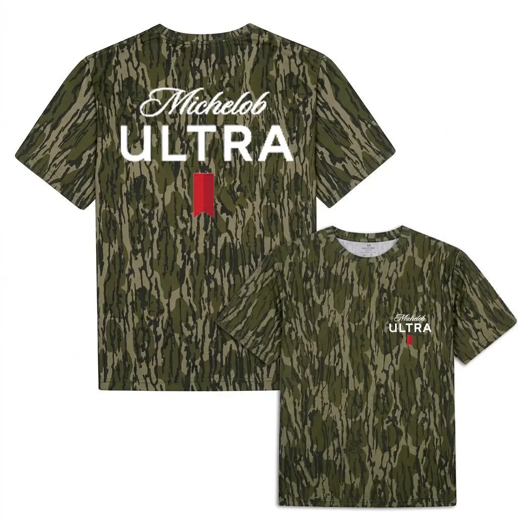 Camo Pattern Men's T-shirt, Michelod Ultra Mossy Oak Original Bottomland Tee For Men And Women, Size S-5XL, Fanmade Design, Gift For Men