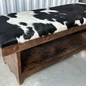 Hideaway Cowhide Bench